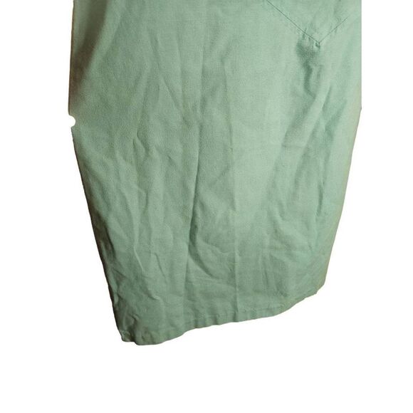 Teal 70s 80s A Line Skirt Cotton Western Classic Pastel Vintage - Picture 4 of 6